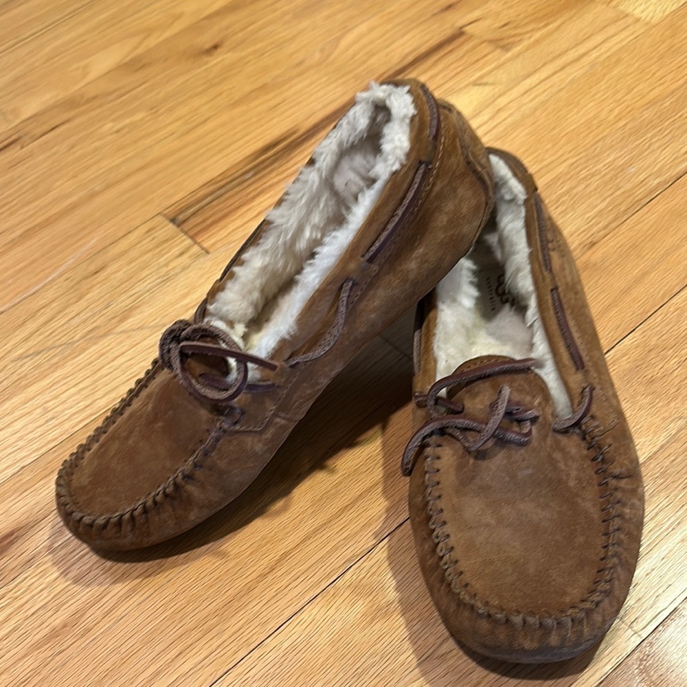 UGG Women's Brown Moccasins with Plush Lining